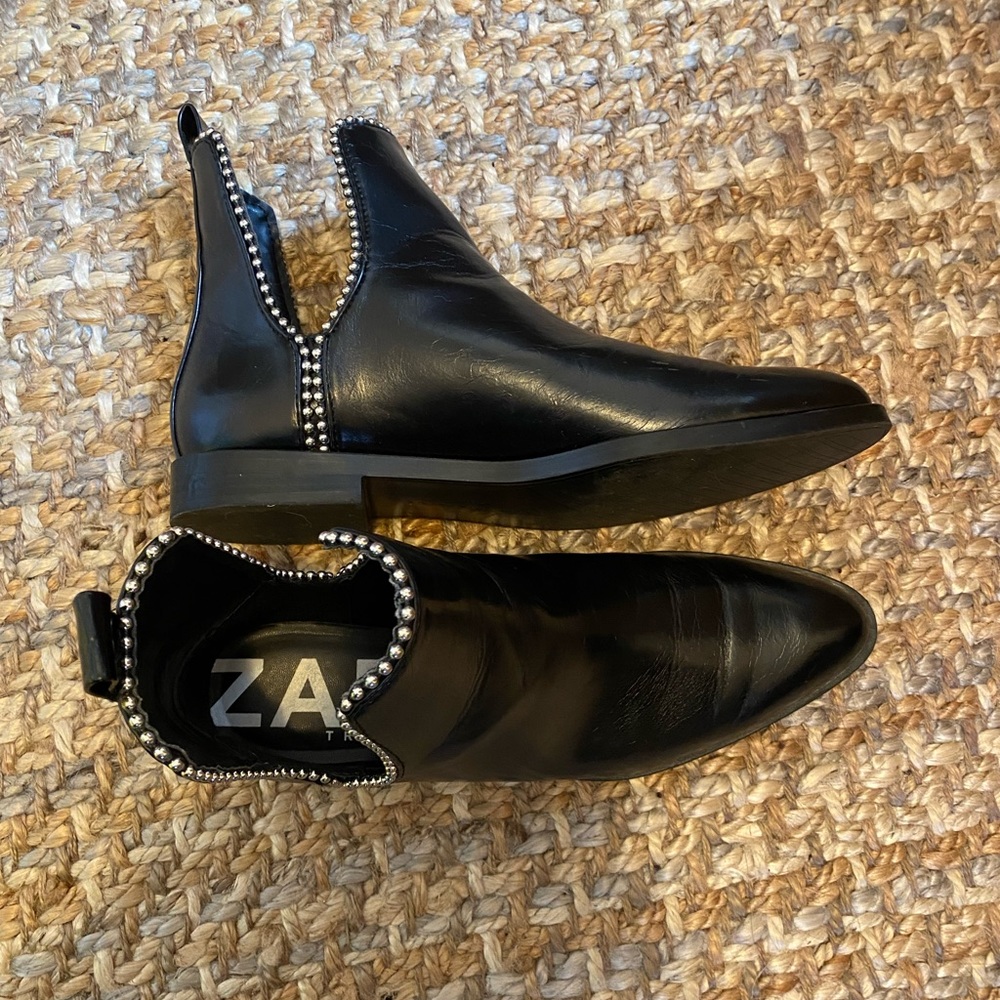 Zara Leather Booties